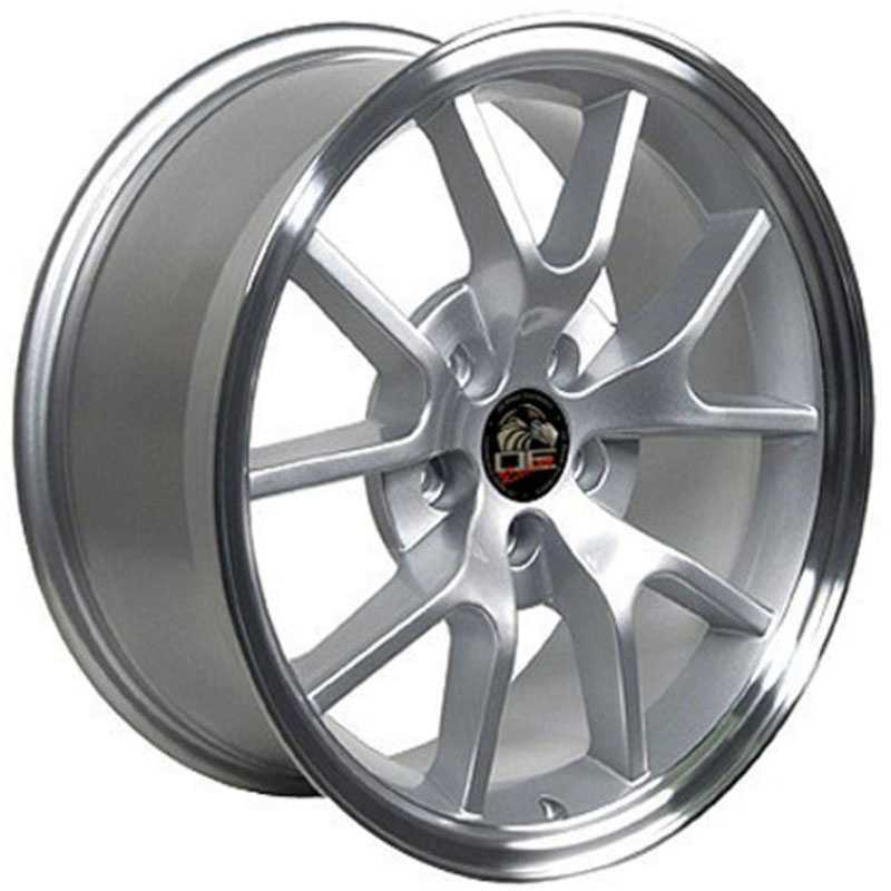 18x10 Ford Mustang FR500 FR05 Silver Machined Lip MID - 8181975