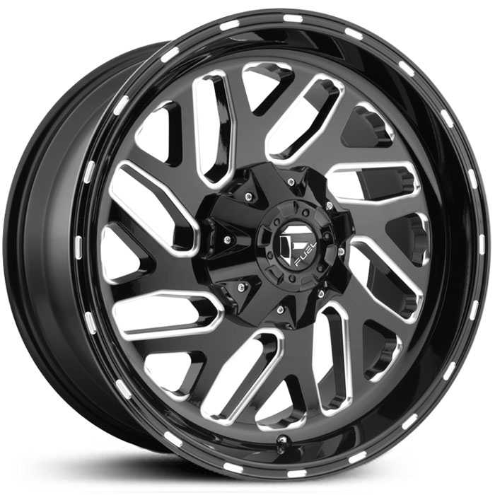 Fuel D581 Triton  Wheels Gloss Black & Milled