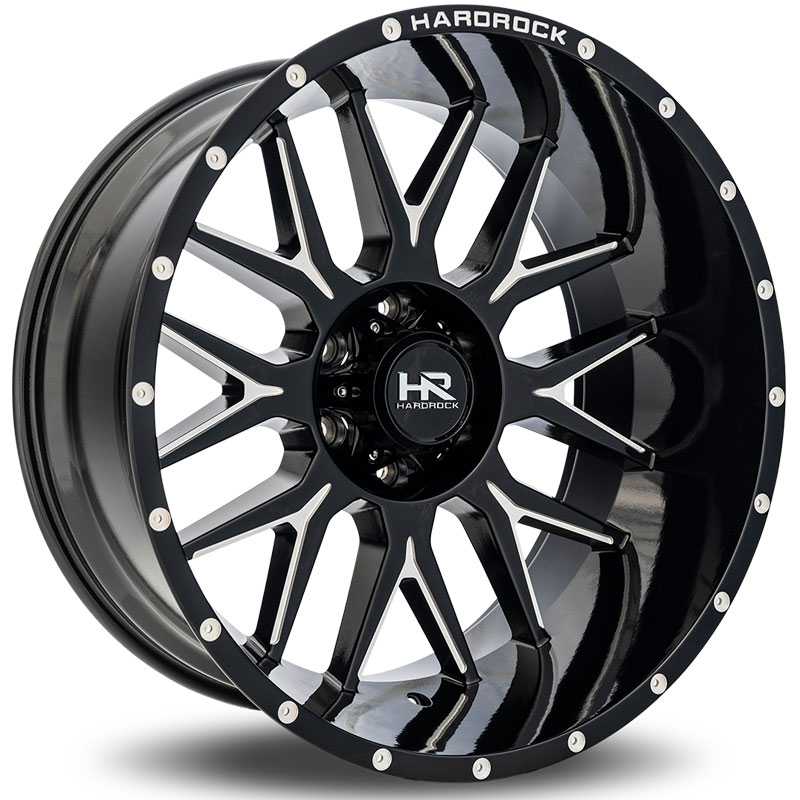 Hardrock Offroad H500 Affliction Xposed  Wheels Gloss Black Milled