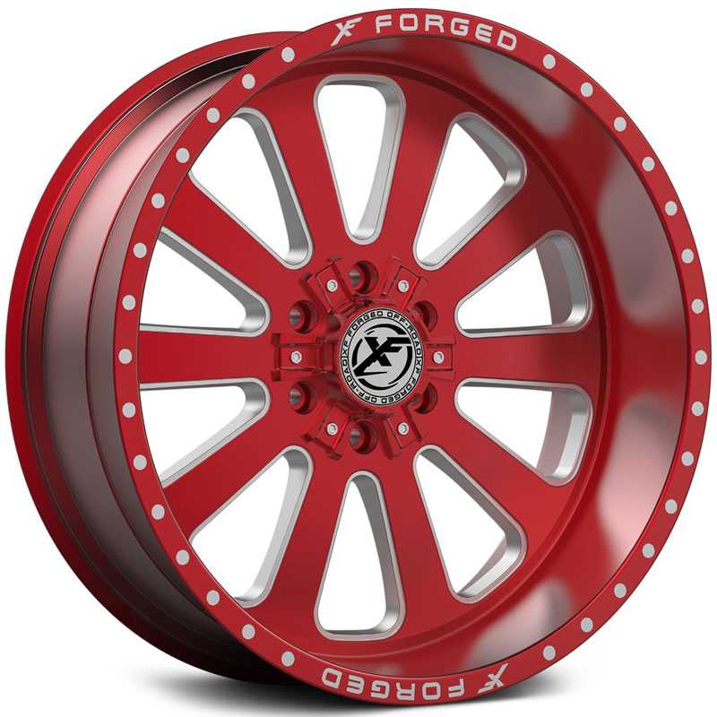 XF Offroad Forged XFX-302  Wheels Red Milled