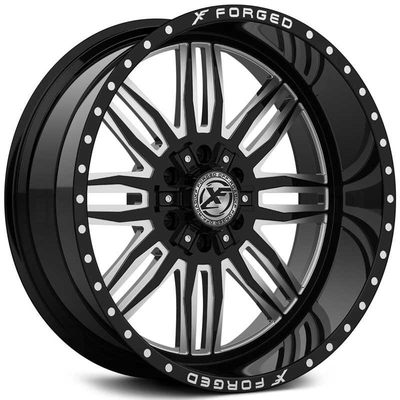 XF Offroad Forged XFX-303 Gloss Black Milled w/ Windows