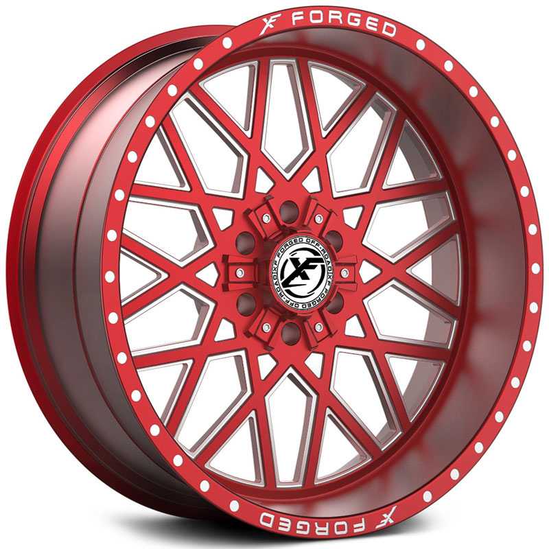 XF Offroad Forged XFX-307  Wheels Red Milled
