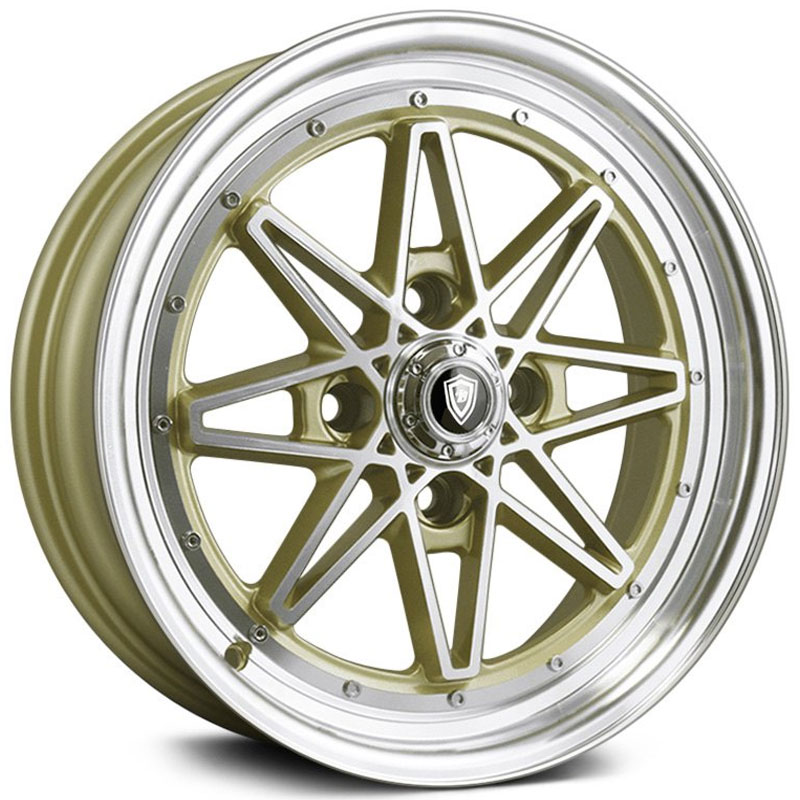 G-Line Alloys G8008  Wheels Gold with Machined Lip