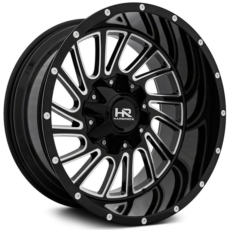 Hardrock Offroad H708 OverDrive  Wheels Gloss Black Milled