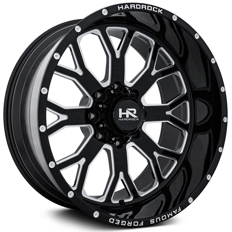 Hardrock Offroad H801 Famous Forged  Wheels Gloss Black Milled
