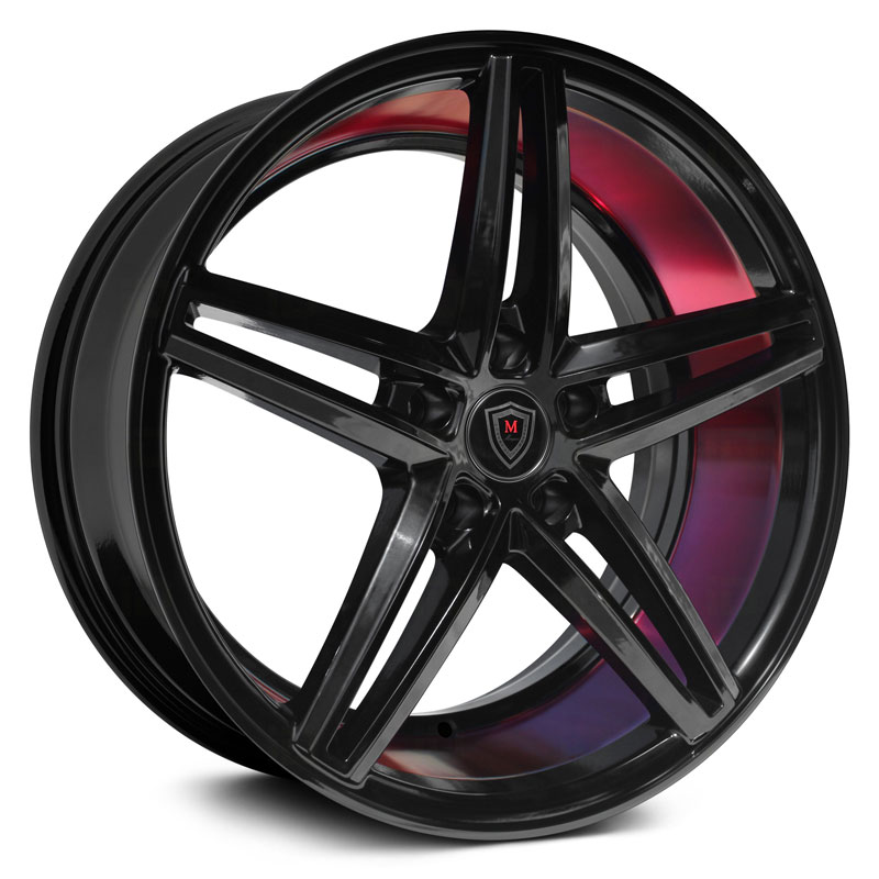 Marquee Luxury M8571  Wheels Gloss Black w/ Red Inner