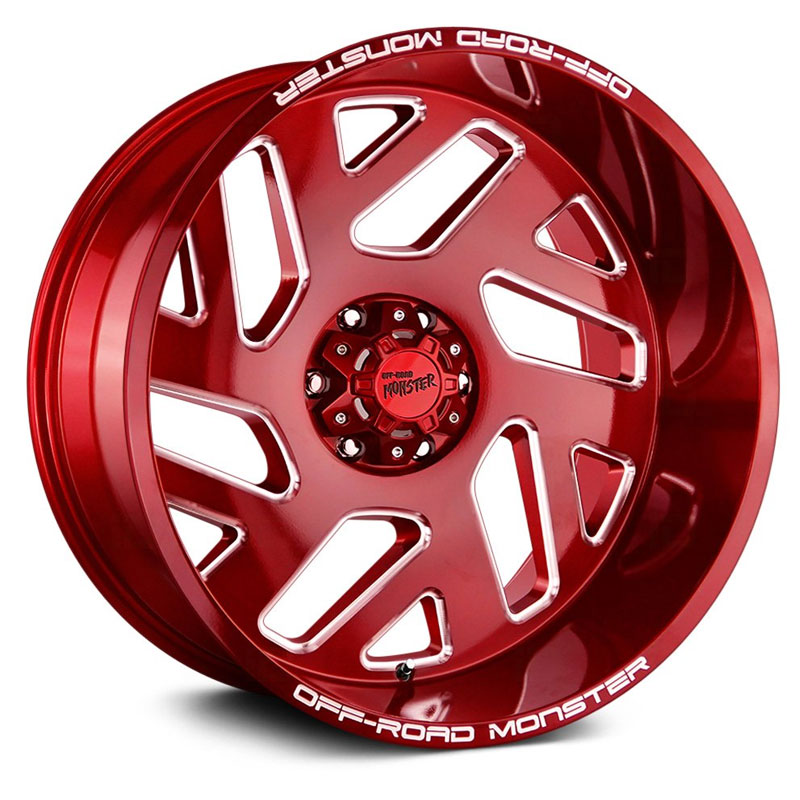 Off-Road Monster M19  Wheels Candy Red Milled