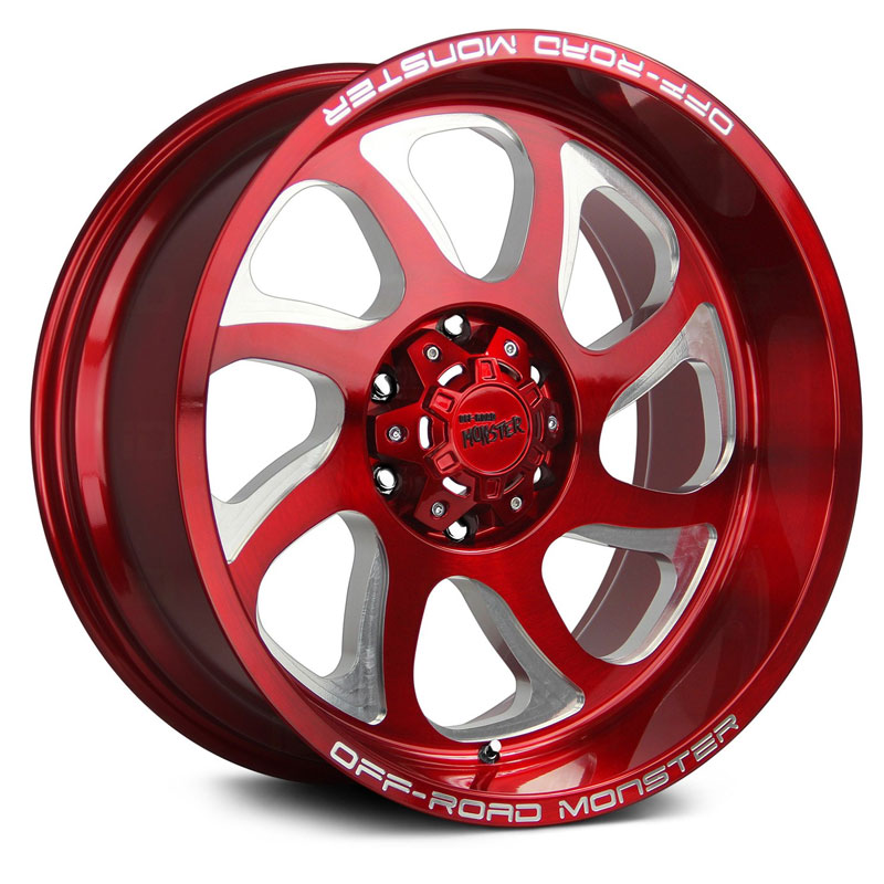 Off-Road Monster M22  Wheels Candy Red Milled