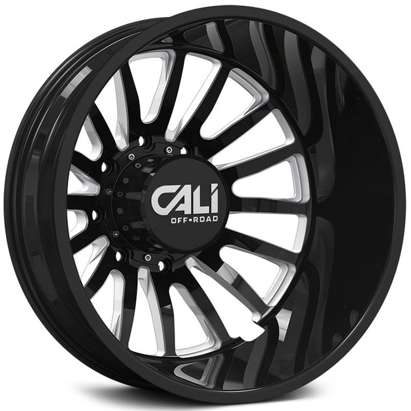 Cali Off-Road Summit 9110D Rear Gloss Black w/ Milled Spokes