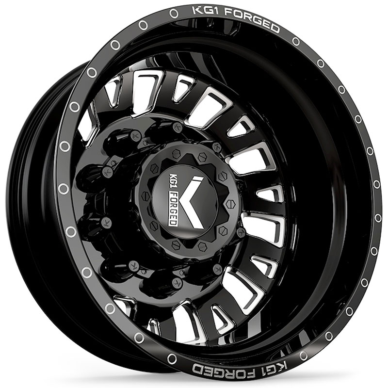 KG1 Forged KD001 Master Dually Rear  Wheels Gloss Black Machined