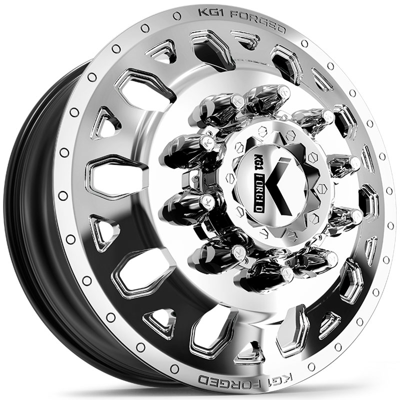 KG1 Forged KD002 Honor Dually Front  Wheels Polished