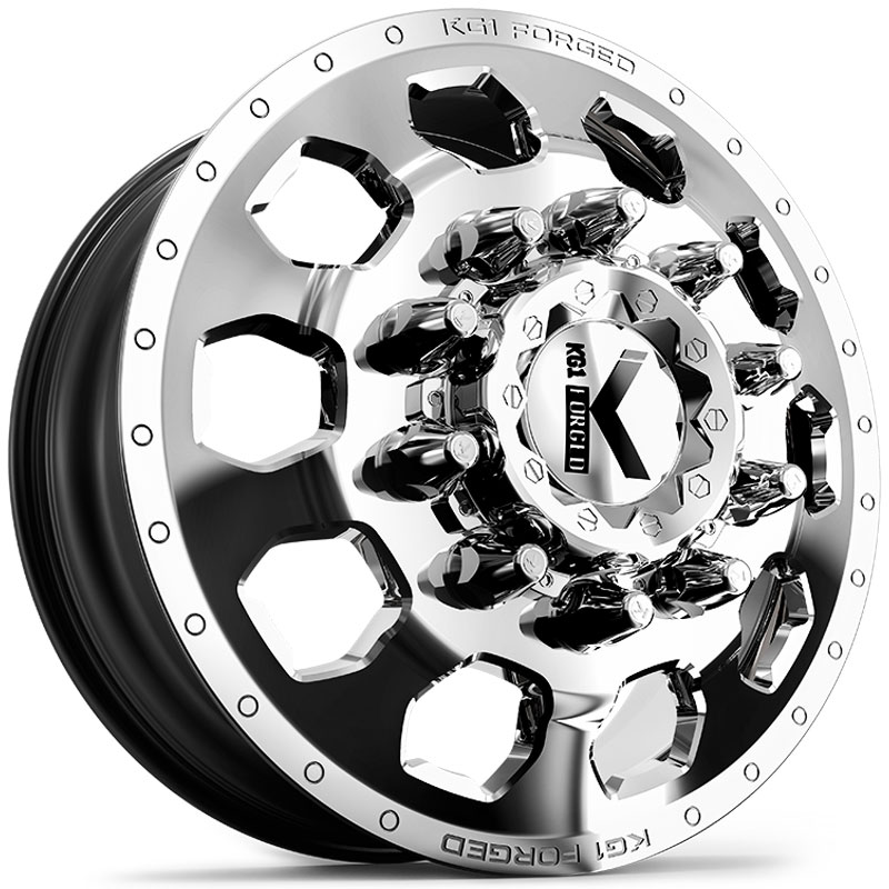 KG1 Forged KD003 Sarge Dually Front  Wheels Polished