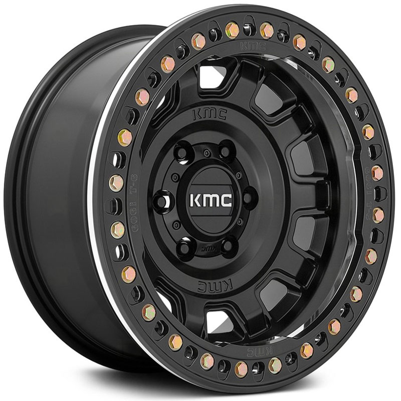 KMC KM236 Tank Beadlock  Wheels Satin Black
