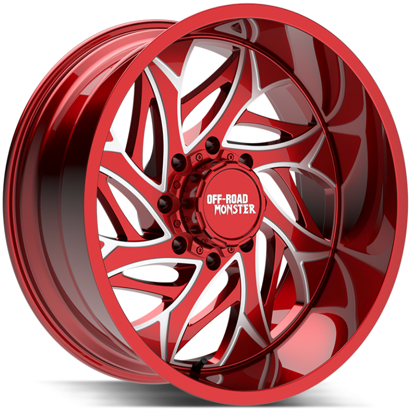 Off-Road Monster M28  Wheels Candy Red Milled