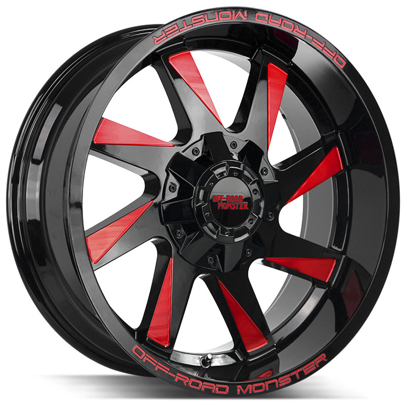 Off-Road Monster M80 Gloss Black Candy Red Milled